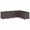 vidaXL Fioriera da Giardino Marrone 160x120x53 cm in PP