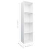 vidaXL Libreria / Mobile TV Bianco 36x30x143 cm in Legno Multistrato