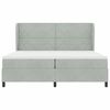 vidaXL Letto a molle con materasso Grigio chiaro 200 x 200 cm Velluto