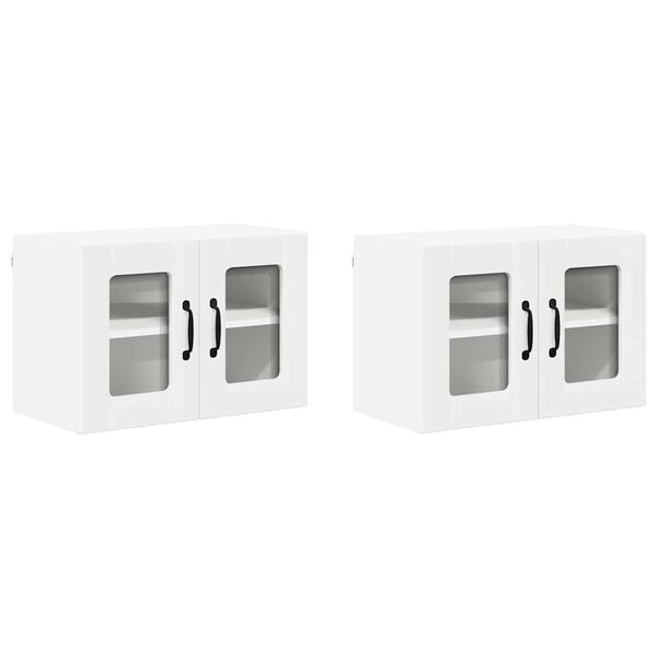 vidaXL Mobile da cucina 2 pcs Bianco 60 x 31 x 40 cm Legno multistrato