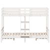 vidaXL Letto a Castello 80x200/120x200cm Bianco Legno Massello di Pino