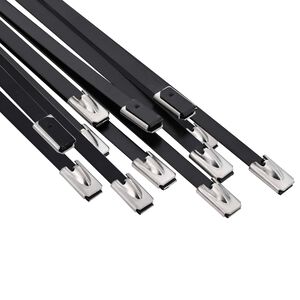 vidaXL Fascetta per Cavi 12 pz 4,6 x 500 mm Nero