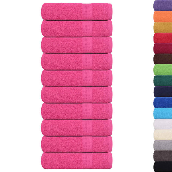 vidaXL Asciugamani da bagno FROGN 10 pz Rosa 100x150 cm 360 g/m&sup2;