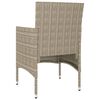 vidaXL Set Pranzo da Giardino 5 pz Polyrattan e Vetro Temperato Beige