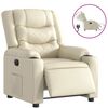 VidaXL Poltrona Reclinabile Elettrica Crema in Similpelle
