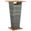 vidaXL Set Bar Giardino 3pz Grigio Polyrattan e Legno Massello Acacia