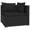 vidaXL Set Divani da Giardino 12 pz con Cuscini in Polyrattan Nero