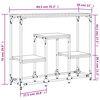 vidaXL Tavolo Consolle Rovere Fumo 89,5x28x76 cm Legno Multistrato