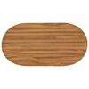 vidaXL Piano del tavolo 80 x 40 x 3,5 cm Ovale Legno di teak solido