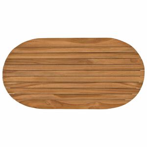 vidaXL Piano del tavolo 80 x 40 x 3,5 cm Ovale Legno di teak solido
