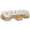 vidaXL Set Divano da Giardino 8 pz con Cuscini Beige in Polyrattan