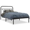 vidaXL Giroletto con Testiera in Metallo Nero 107x203 cm