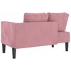 vidaXL Chaise Lounge con Cuscini Rosa in Velluto