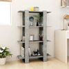 vidaXL Libreria/Divisorio Grigio Cemento 80x30x123,5 cm