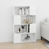 vidaXL Libreria/Divisorio Bianco 80x24x124,5 cm in Truciolato