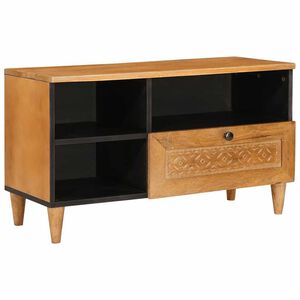 vidaXL Mobile TV con cassetto 80 x 33 x 46 cm Legno di mango massello