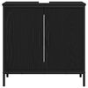 vidaXL Set di mobili per il bagno 4 pcs Nero Legno multistrato