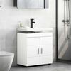 vidaXL Set di Armadi da Bagno TULUM Bianco Lucido 60 x 34 x 63 cm