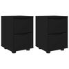 vidaXL Comodini 2 pz Nero 30,5 x 30 x 43 cm Legno ingegnerizzato