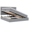 vidaXL Letto con contenitore LED e materasso Grigio Chiaro