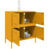 vidaXL Credenza Giallo Senape 68x39x79 cm in Acciaio
