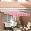 vidaXL Tenda Retrattile Rosso e Bianco 350 x 250 cm