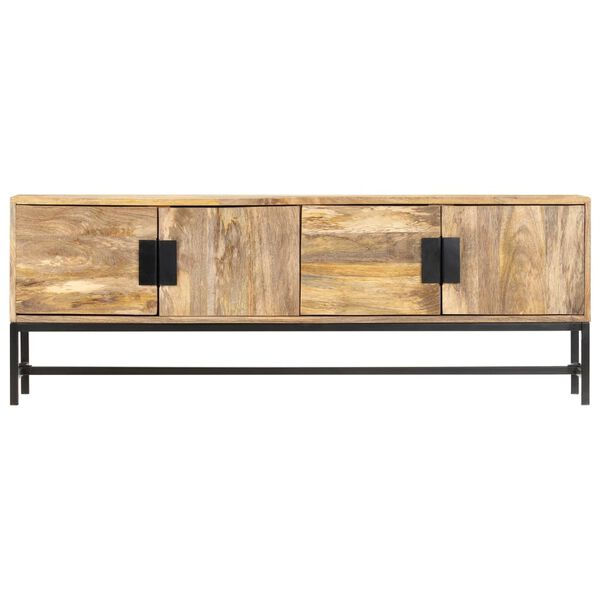 vidaXL Mobile Porta TV 140x30x50 cm in Legno Massello di Mango