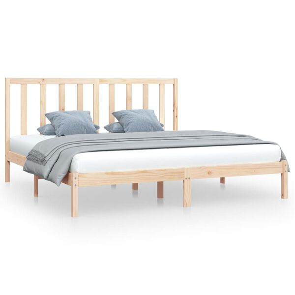 vidaXL Giroletto in Legno Massello 180x200 cm Super King