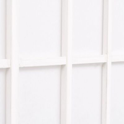 vidaXL Paravento Pieghevole 4 Ante Stile Giapponese 160x170cm Bianco