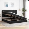 vidaXL Letto con contenitore e materasso Nero 200 x 200 cm Poliestere