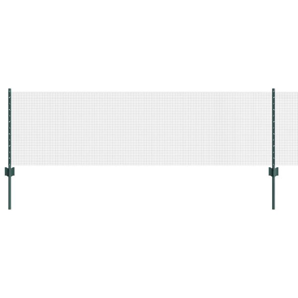 vidaXL Recinzione con Posto Verde 0,6 x 100 m Acciaio e PVC