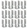 vidaXL Picchetti per Recinzione 12 pz Argento 7x6x15cm Acciaio Zincato