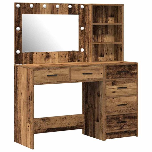 vidaXL Tavolo da Trucco Marrone 78.5 x 41 x 135 cm Legno multistrato