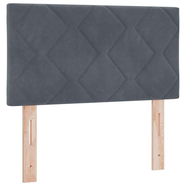 vidaXL Letto a molle con materasso Grigio scuro 200 x 80 cm Poliestere