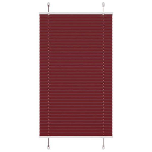 vidaXL Tenda Plissettata Rosso Bordeaux 80x100 cm Larghezza Tessuto