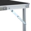 vidaXL Tavolo da Campeggio Pieghevole in Alluminio Grigio 180x60 cm