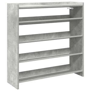 vidaXL Scarpiera Grigio Cemento 80x25x81 cm in Legno Multistrato