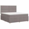 vidaXL Letto box spring con materasso Tortora 180 x 200 cm Tessuto