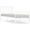 vidaXL Giroletto con Testiera e Pediera Metallo Bianco 80x200 cm