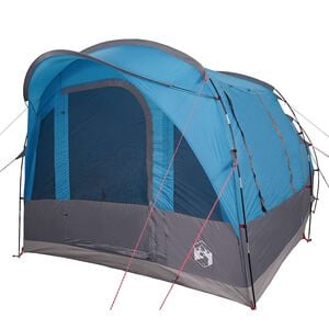 vidaXL Tenda da Campeggio a Tunnel per 3 Persone Blu Impermeabile