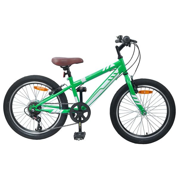 vidaXL Mountain Bike 24 Pollici 6-Speed per 8-12 anni Verde