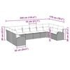 vidaXL Set di divani con cuscino 10 pcs Grigio polyrattan