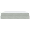 vidaXL Struttura letto con materasso 2 pcs Grigio chiaro Velluto