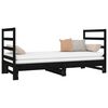 vidaXL Dormeuse Estraibile Nera 2x(90x190) cm Legno Massello di Pino