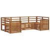 vidaXL Set di divani da esterno 6 pz Naturale
