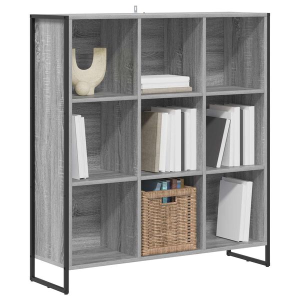 vidaXL Armadio per Libri Grigio Sonoma 99.5 x 30 x 108.5 cm