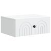 vidaXL Mobiletto da notte a muro con cassetto Bianco 49 x 34,5 x 20 cm