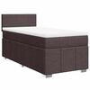 vidaXL Giroletto a Molle con Materasso Marrone Scuro 90x200 cm Tessuto