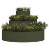 vidaXL Vaso da giardino Verde oliva 90 x 90 x 20 cm