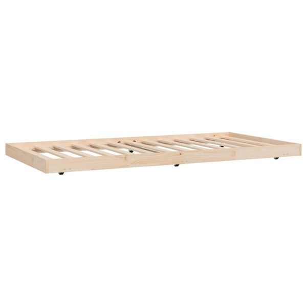 vidaXL Giroletto senza Materasso 100x200 cm in Legno Massello di Pino